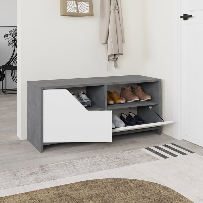 Hanah Home Zapatero Nexus Gris y Blanco